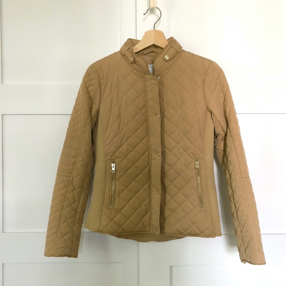 New York & Company Quilted Jacket Camel